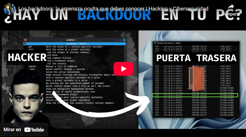 Los backdoors: la amenaza oculta que debes conocer | Hacking y Ciberseguridad